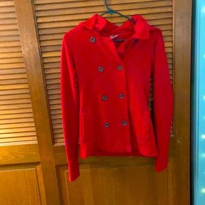Red peacoat